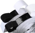 16 Feet Length 0.75 Inch Width Hook and Loop with Strong Self Adhesive Tape Strip Fastener (White)